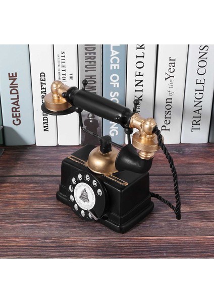 2x Endüstriyel Loft Retro Döner Telefon Modeli Mağaza Cafe Oturma Odası Vitrin Dekorasyon Dekorasyon Ateş Sahne (Yurt Dışından)