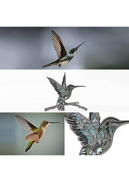 3D Ahşap Hayvanlar Oyma, Kuş Kabini Dekor Ahşap Hayvan Heykelleri Rustik Duvar Dekor Sanat Ev Yatak Odası Için (Yurt Dışından)