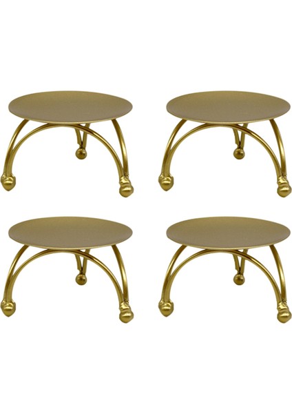 Avrupa Tarzı Şamdan Demir Mumluklar Retro Yuvarlak Masa Altın Ev Şenlikli Süsleme Için 4 Adet (Yurt Dışından) fiyatları