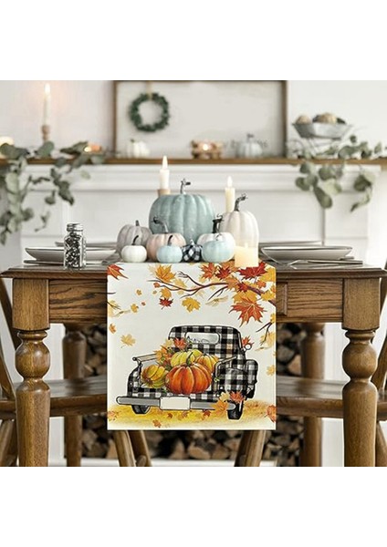 Güz Sving Masa Örtüsü Masa Koşucu Masa Dekorasyon Parti Akçaağaç Yaprağı Tarzı (Yurt Dışından) fırsatları