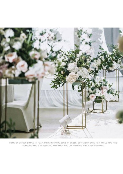 3pc Çiçek Vazo Zemin Vazoları Sütun Standı Metal Yol Kurşun Zarif Düğün Dekor (Yurt Dışından)