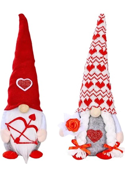 Sevgililer Günü Aşk Kalp Zarf Yüzü Olmayan Bebek Gnome Peluş Bebek Tatil Figürleri Ev Partisi Süslemeleri Sevgilisi Hediye (Yurt Dışından)