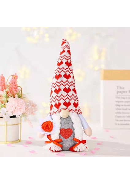 Sevgililer Günü Aşk Kalp Zarf Yüzü Olmayan Bebek Gnome Peluş Bebek Tatil Figürleri Ev Partisi Süslemeleri Sevgilisi Hediye (Yurt Dışından)
