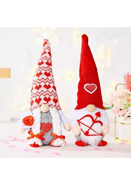 Sevgililer Günü Aşk Kalp Zarf Yüzü Olmayan Bebek Gnome Peluş Bebek Tatil Figürleri Ev Partisi Süslemeleri Sevgilisi Hediye (Yurt Dışından)