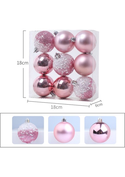 18 Pcs Noel Top Süsler Noel Ağacı Süsleri Ev Yeni Yıl Partisi Dekoru Için Asılı Toplar - 2.36 Inç, Pembe (Yurt Dışından) indirimleri