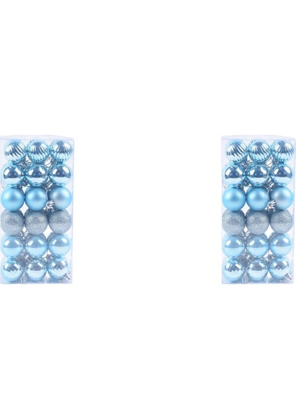 2x Noel Süsleri Kırılmaz Noel Ağacı Süsleme Seti Noel Topları Dekorasyon Yeni Buz Mavisi (Yurt Dışından)