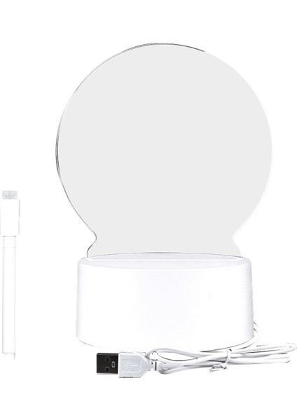 Parlayan Akrilik Işaretleme Panosu LED Aydınlatmalı Akrilik Kuru Silme Panosu USB Powered (Yurt Dışından)