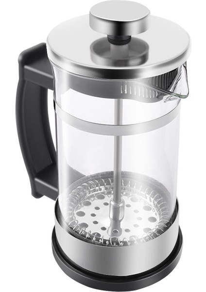 Kahve Makinesi Pot, Paslanmaz Çelik Cam Cezve Fransız Basın Filtre Pot Ev Çay Makinesi, Çay Yapmak Için Uygun (Yurt Dışından)