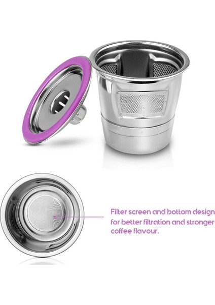 2x Paslanmaz Çelik Kahve Kapsül Bardağı Yeniden Kullanılabilir K Fincan Keurig 2.0/1.0 Mini Artı Kahve Filtresi (Yurt Dışından) fiyatları