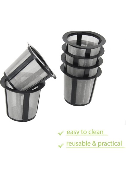 8 Adet Yeniden Kullanılabilir Kahve Filtre Seti Yedek Filtre Keurig Filtre Yuvası Uyar B30 B40 B50 B60 B70 B75 Serisi (Yurt Dışından) modelleri