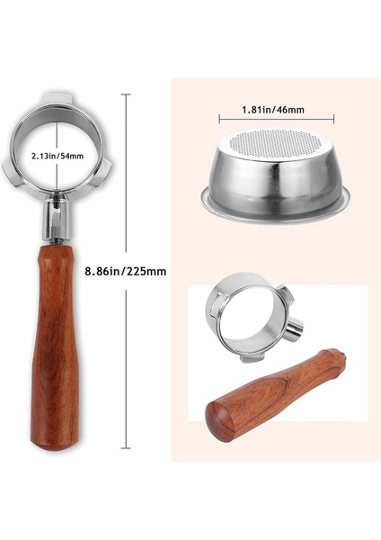 Breville Barista Serisi ve Espresso Makineleri Için 2x Dipsiz Portafilter 54MM, Filtre Sepetli Portafilter (Yurt Dışından) modelleri