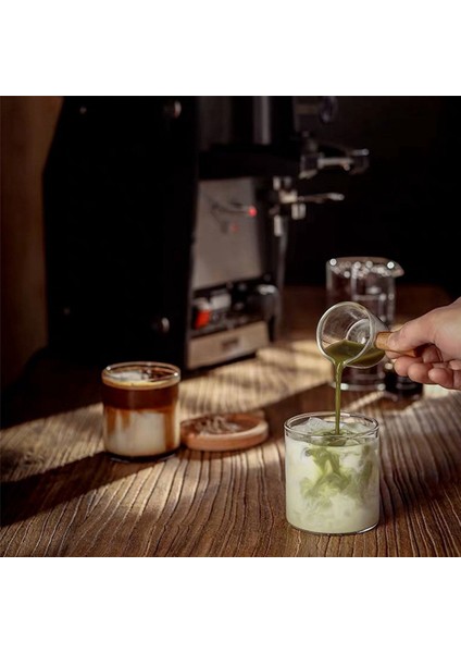 4x Cam Ölçüm Kabı Espresso Shot Bardağı 75ML Üçlü Sürahi Barista Tek Ağızlı Ahşap Saplı (Yurt Dışından) indirimleri