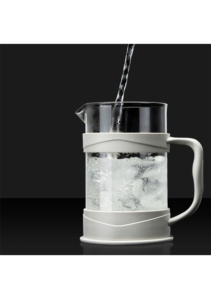 2x French Press Kahve Makinesi 12 Oz, Beyaz Kahve Presleri Borosilikat Camlı Çay Makineleri Soğuk ve Sıcak Demlenmiş Kahve (Yurt Dışından)