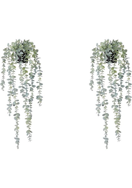 2 Adet Yapay Asılı Bitkiler Sahte Saksı Okaliptüs Asılı Bitki Duvar Odası Ev Veranda Kapalı Açık Dekor Için (Yurt Dışından)