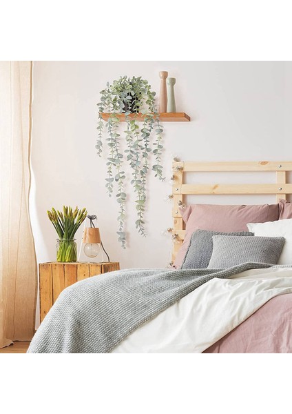 2 Adet Yapay Asılı Bitkiler Sahte Saksı Okaliptüs Asılı Bitki Duvar Odası Ev Veranda Kapalı Açık Dekor Için (Yurt Dışından) modelleri