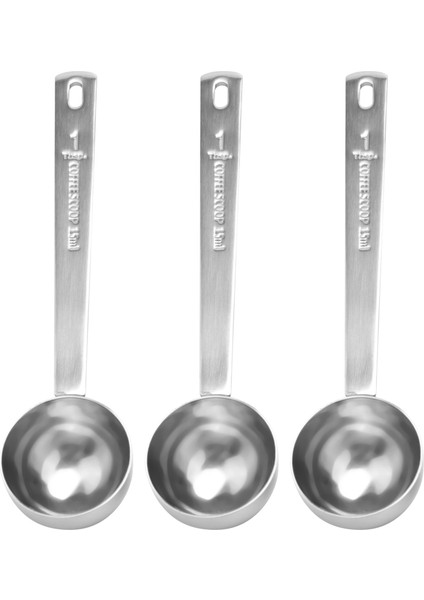 Paslanmaz Çelik Kahve Kaşığı Uzun Saplı Kahve Ölçme Kaşığı Metal 1 Yemek Kaşığı Kahve Kaşığı Kahve Kaşığı 3 Parça Set (Yurt Dışından)