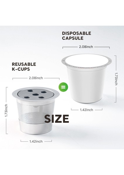 Keurig K Supreme Için 2pcs Paslanmaz Çelik Yeniden Kullanılabilir K Bardaklar, Multistream Teknolojili K Supreme Plus (Yurt Dışından) fırsatları