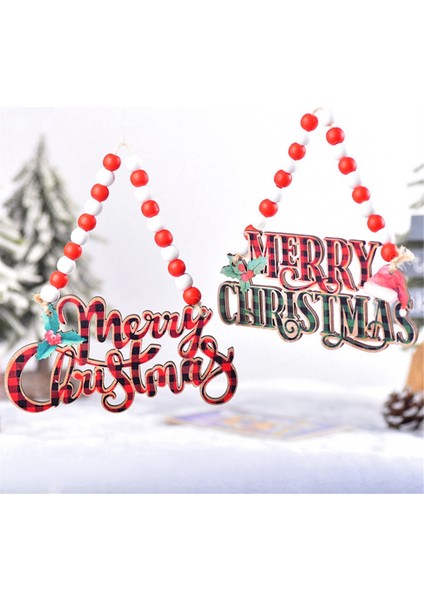 Merry Christmas Süsler Süslemeleri Duvar Askıları Noel Asılı Plaket Merry Christmas Burcu (Yurt Dışından)