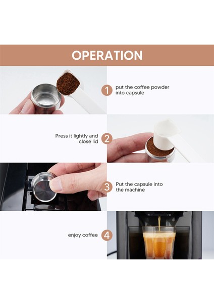 2x Paslanmaz Çelik Doldurulabilir Espresso Kahve Makinesi Kapsülü Segafredo Makinesi Yeniden Kullanılabilir Filtre Kahve Kapsülleri Için (Yurt Dışından) fiyatları