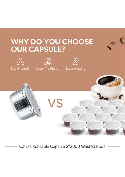 2x Paslanmaz Çelik Doldurulabilir Espresso Kahve Makinesi Kapsülü Segafredo Makinesi Yeniden Kullanılabilir Filtre Kahve Kapsülleri Için (Yurt Dışından) indirimleri