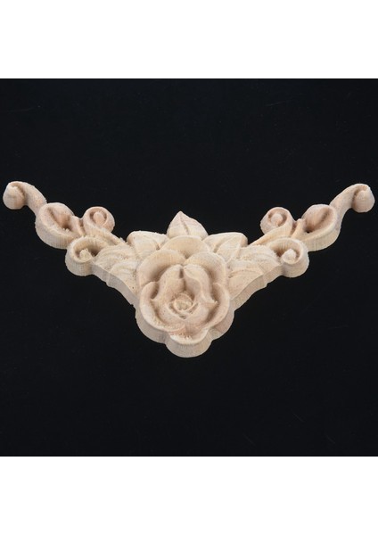 20 Adet 8 x 8 cm Ahşap Oyma Köşe Onlay Aplike Kapı Dolabı Gül Boyasız Avrupa Tarzı (Yurt Dışından)