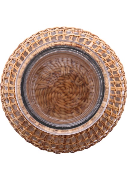 2x Saman Cam Çiçek Vazo Japon Saksı Iskandinav Sözleşmeli Yaratıcı Çiçek Sepeti Su Bitkilerine -L (Yurt Dışından) fırsatları