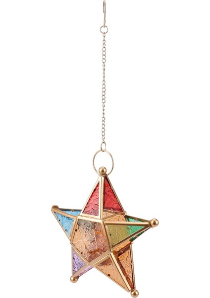 2x Çok Renkli Cam Yıldız Adak Çay Işık Mumluk Asılı Aydınlatma Feneri (Yurt Dışından) modelleri