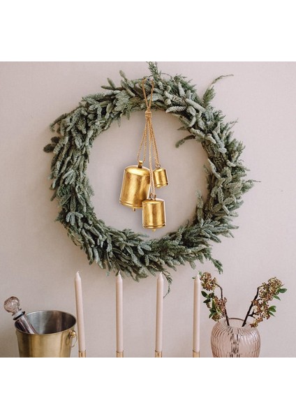 Noel Çanları Rustik Noel Dekoru Vintage Stil Pirinç Shabby Chic Süslemeleri 3'lü Set (Yurt Dışından) fiyatları