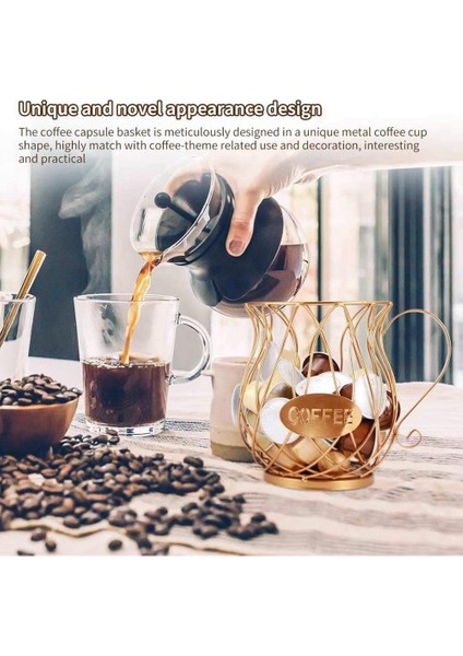 2x Kahve Kapsülü Pod Depolama Sepeti, Tassimo, Nespresso, Dolce-Gusto Için Tezgahüstü Mutfak Depolama Tutucu (Yurt Dışından)