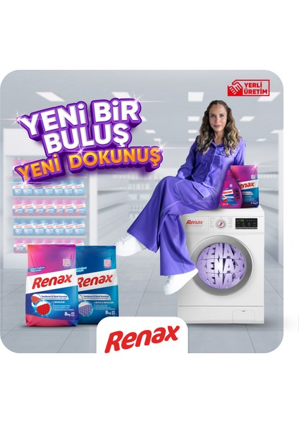 Toz Çamaşır Deterjanı 8 kg 2'li Paket (Renkliler + Beyazlar)