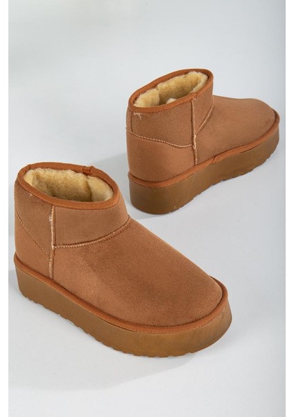 Kalın Tabanlı Taba Içi Tüylü Mini Kadın Bot indirimleri