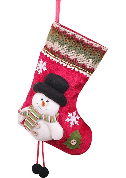 Noel Partisi Için 1 Adet 3D Kardan Adam Noel Süslemeleri Çorapları (Yurt Dışından)