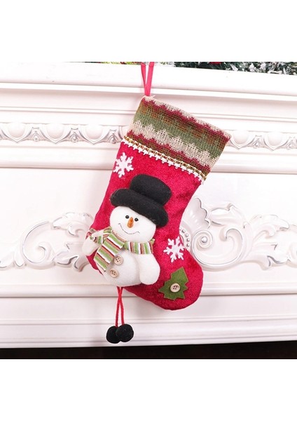 Noel Partisi Için 1 Adet 3D Kardan Adam Noel Süslemeleri Çorapları (Yurt Dışından) modelleri