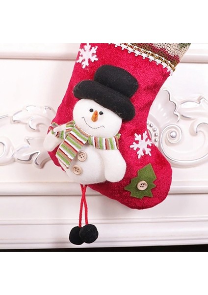 Noel Partisi Için 1 Adet 3D Kardan Adam Noel Süslemeleri Çorapları (Yurt Dışından) indirimleri