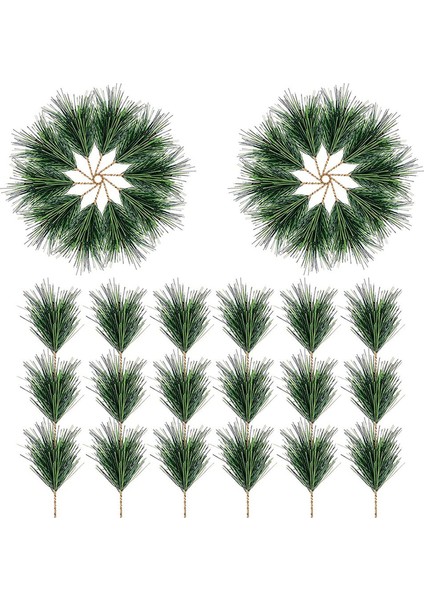 60 Pc Yapay Yeşil Çam Iğneleri Dalları-Küçük Çam Dalları Kaynaklanıyor (Yurt Dışından)