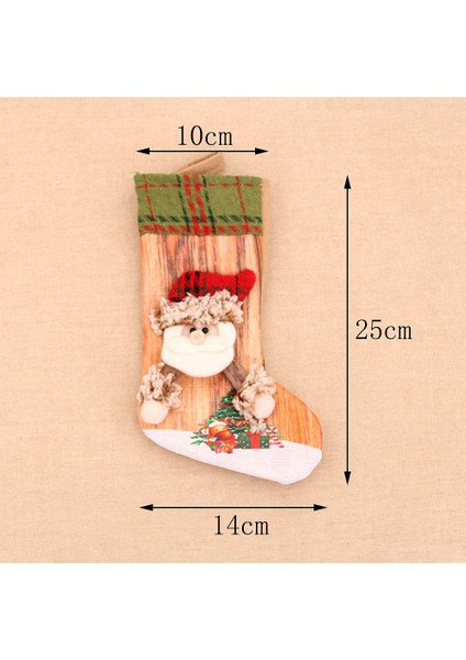 Noel Çorabı Noel Baba Şeker Çorap Çanta Asılı Dekor Hediye, C (Yurt Dışından)