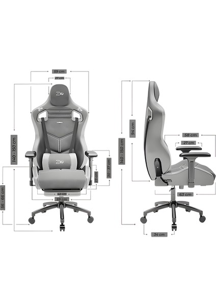 Zio Venom Xl Profesyonel Oyuncu Koltuğu - Antrasit / Antrasit - 1595B0517