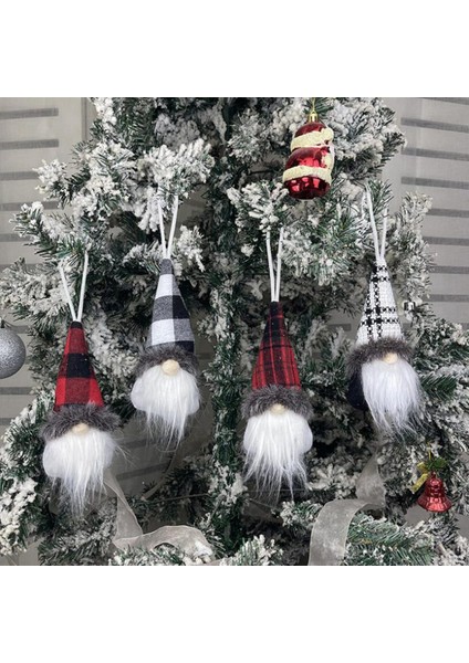 Ev Için Mutlu Noel Süslemeleri Yüzü Olmayan Gnome Bebek, 4'lü Paket (Yurt Dışından)