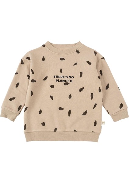 Çocuk Eşofman Takımı Bej Yaprak Organik Pamuk fırsatları