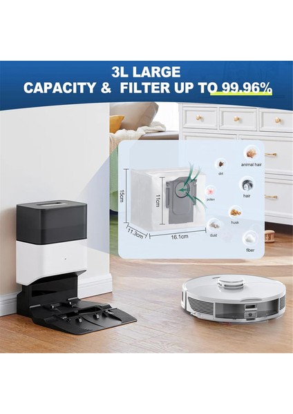 Roborock S7 Maxv Ultra Ana Yan Fırça Filtresi Paspas Toz Torbası Için (Yurt Dışından)