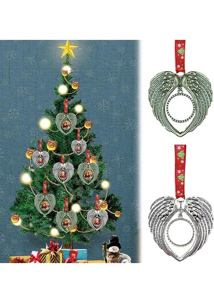 5 Adet Melek Kanadı Şekilli Kolye Noel Ağacı Süsleri-Altın (Yurt Dışından)