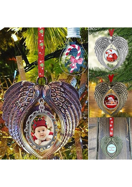 5 Adet Melek Kanadı Şekilli Kolye Noel Ağacı Süsleri-Altın (Yurt Dışından) modelleri
