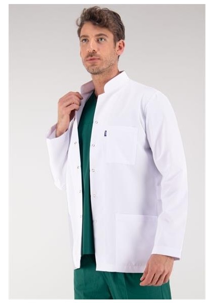 Erkek Hakim Yaka, Ceket Boy, Uzun Kol, Beyaz Laboratuvar Önlüğü , Öğretmen Önlüğü , Doktor Önlüğü