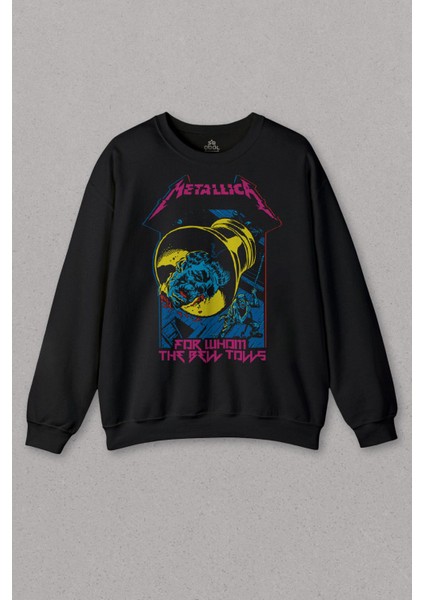Unisex Sweatshirt Metallica For Whom The Bell Tolls New Yeni Rock Metal Müzik Baskılı Sweat