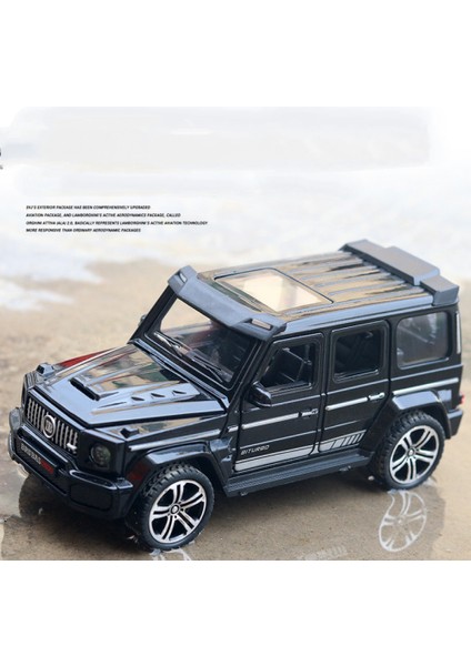 Parlak Siyah Brabus [altı Kapı + Ses ve Işık + Blister Kutu Ekran Standı Yok] 1:32 Alaşım Araba Modeli Simülasyon Ses ve Işık Kapısı Off-Road Araba Modeli Çocuk Oyuncak Araba Süsleri (Yurt Dışından)
