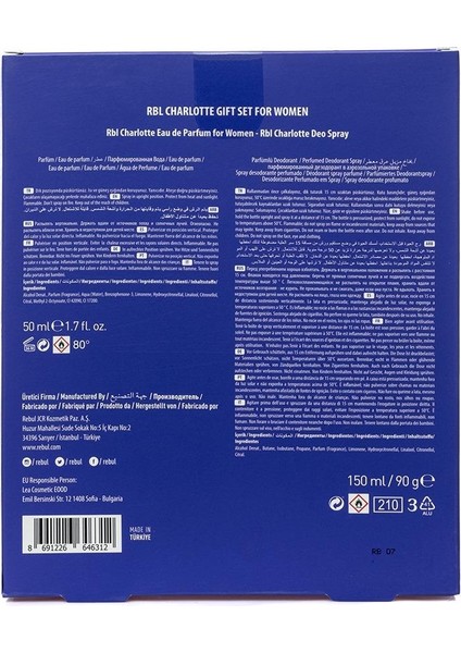 Rebul Rbl Charlotte 50 ml Edp + Deodorant 150 ml modelleri