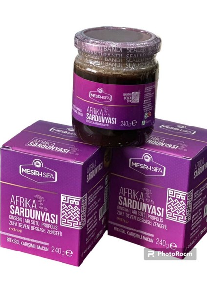 Mesri Şifa Afrika Sardunyası Macun 240 G+ Mesri Şifa Çam Kozalak Keçiboynuzu Özü 350 G