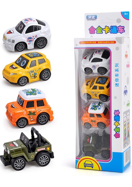 Çocuk Oyuncakları Çizgi Film Animasyonu S Versiyonu Beetle Off-Road Araba Modeli Sahne Kombinasyonu Seti (Çizgi Film Alaşım Araba (Yol Işaretleri Olmadan 4 Set) B Tipi) (Yurt Dışından)