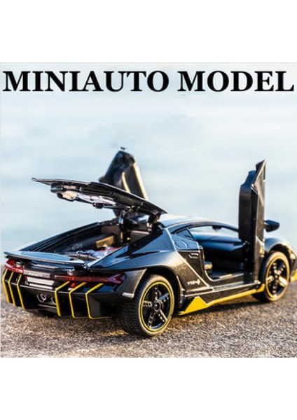 Lamborghini LP770 Gini Spor Araba Araba Modeli Döküm Araba Modeli Oyuncak Çocuk Ses ve Işık Geri Çekin Araba Çinko Alaşım Oyuncaklar Çocuklar Için Hediye (Siyah) (Yurt Dışından) modelleri