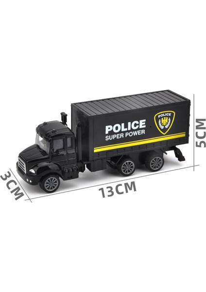 Swat Alaşım Araba Polis Karavanı Çocuk Çocuk Düşmeye Dayanıklı Model Araba Oyuncak Araba (1:64 Kurtarma Serisi - Swat Arabası, 2 Paket) (Yurt Dışından)